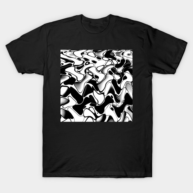 Black and white abstract T-Shirt by Gaspar Avila